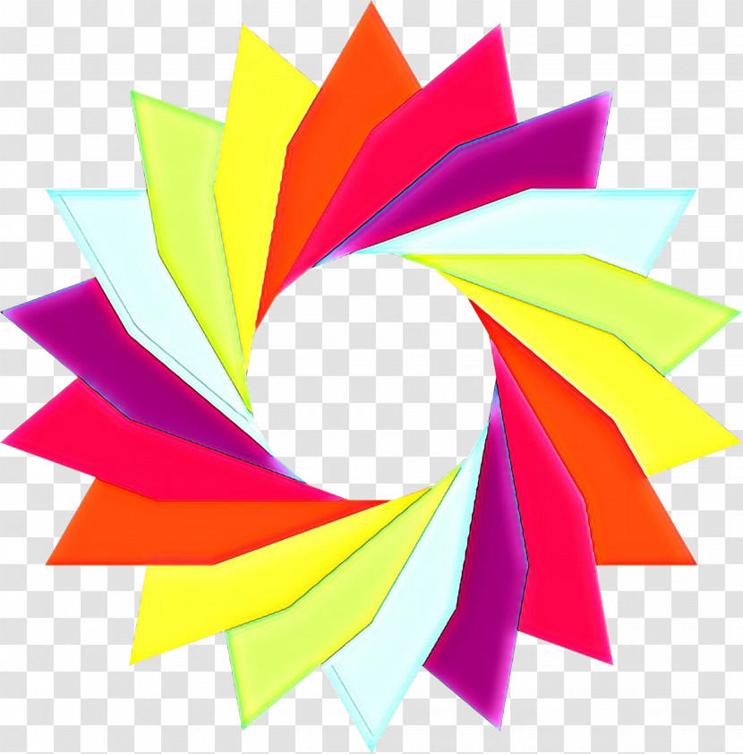 Line Petal Magenta Paper Wheel Transparent PNG