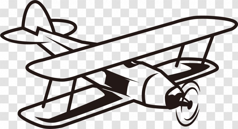 Airplane Aircraft Clip Art - Bicycle Part - Vintage Transparent PNG