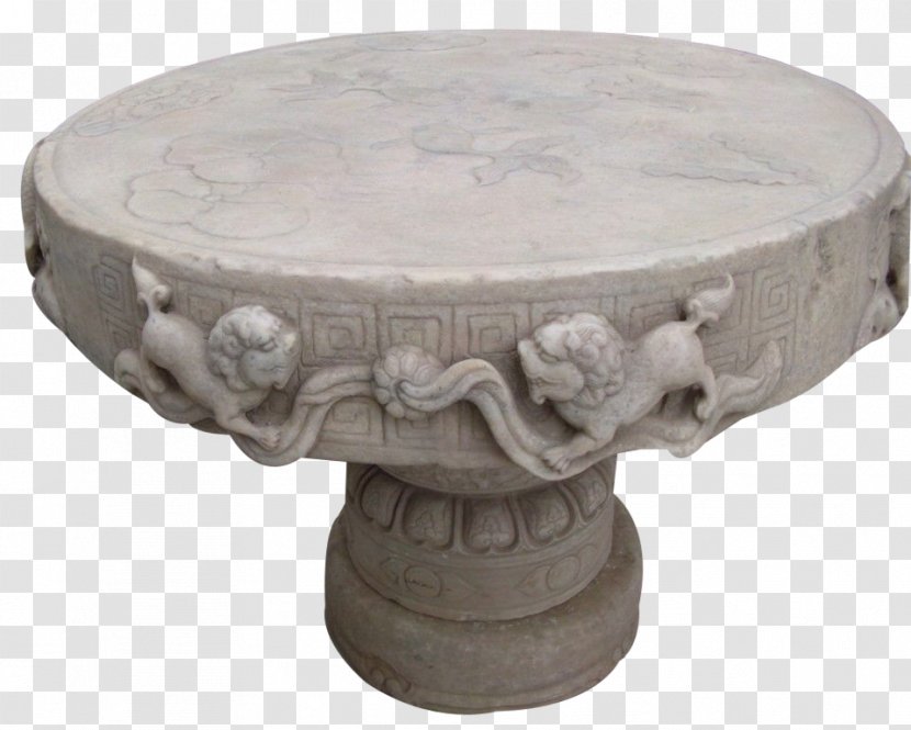 Table Sculpture Gratis - Chair - Beautifully Carved Stone Transparent PNG