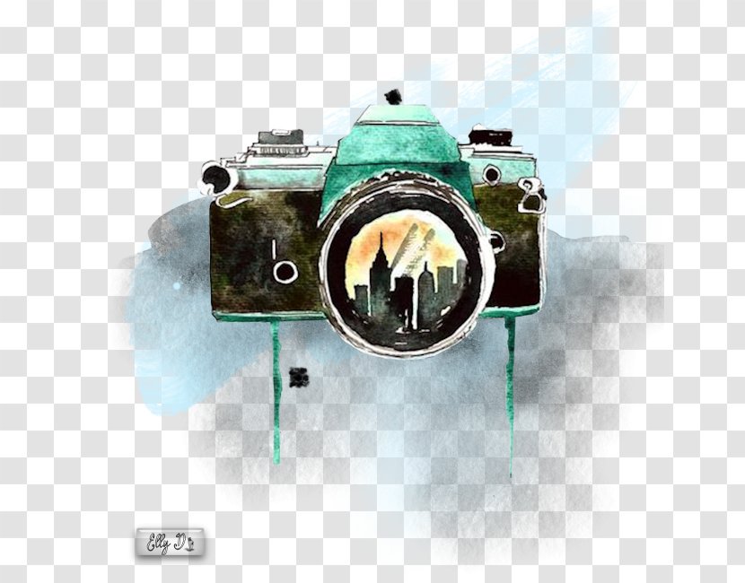 Watercolor Painting Camera Photography Drawing - Canvas Transparent PNG