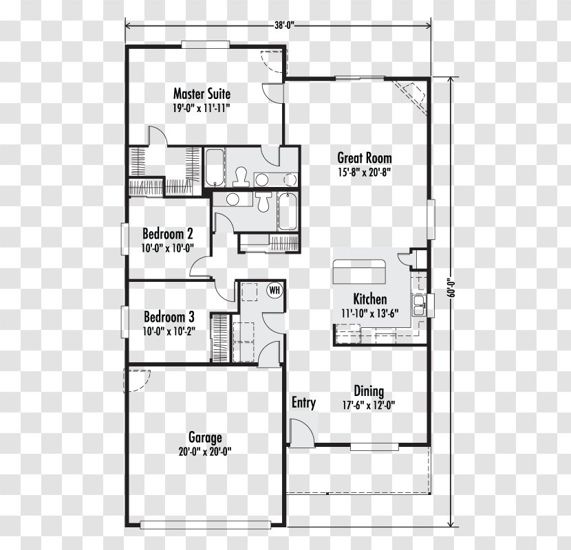 Raheny Madison At The Lakes Floor Plan Foxfield Road Apartment - Black And White - Floorplan Transparent PNG
