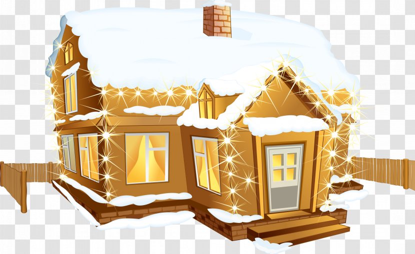 Santa Claus Christmas Winter Clip Art - House Transparent PNG