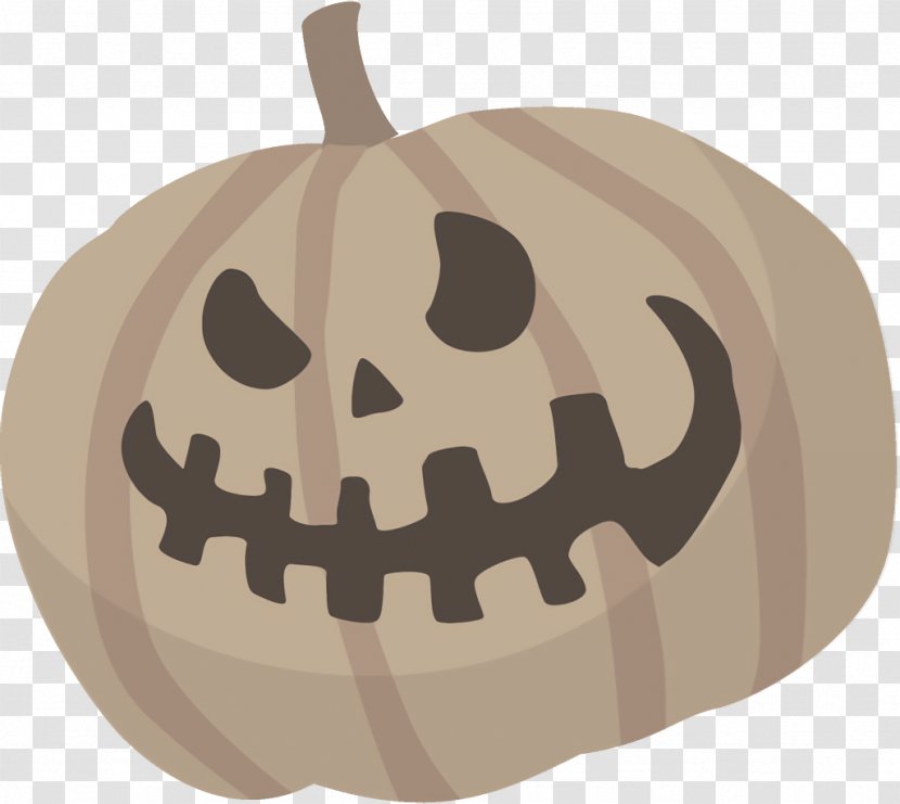 Jack-o-Lantern Halloween Pumpkin Carving - Jackolantern - Beige Fruit Transparent PNG