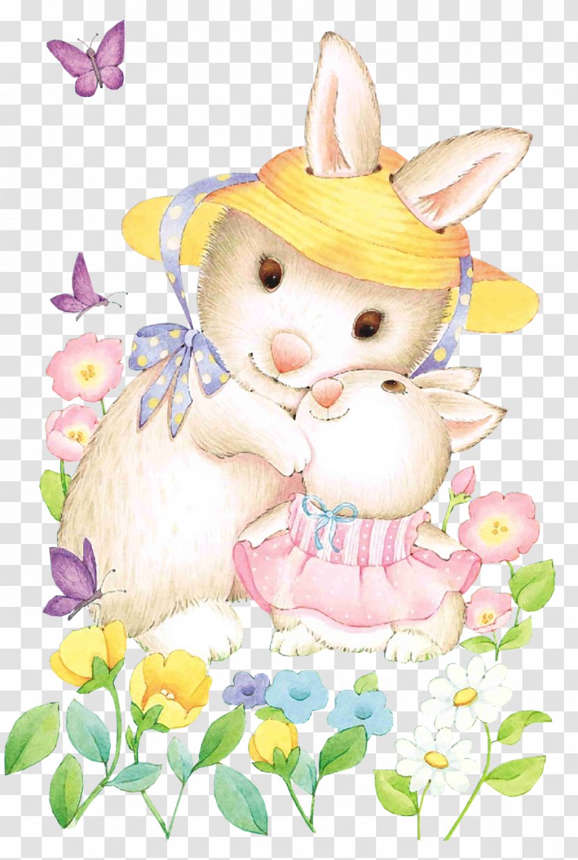 Easter Bunny Hare Cartoon Clip Art - Rabbit - Pascoa Transparent PNG