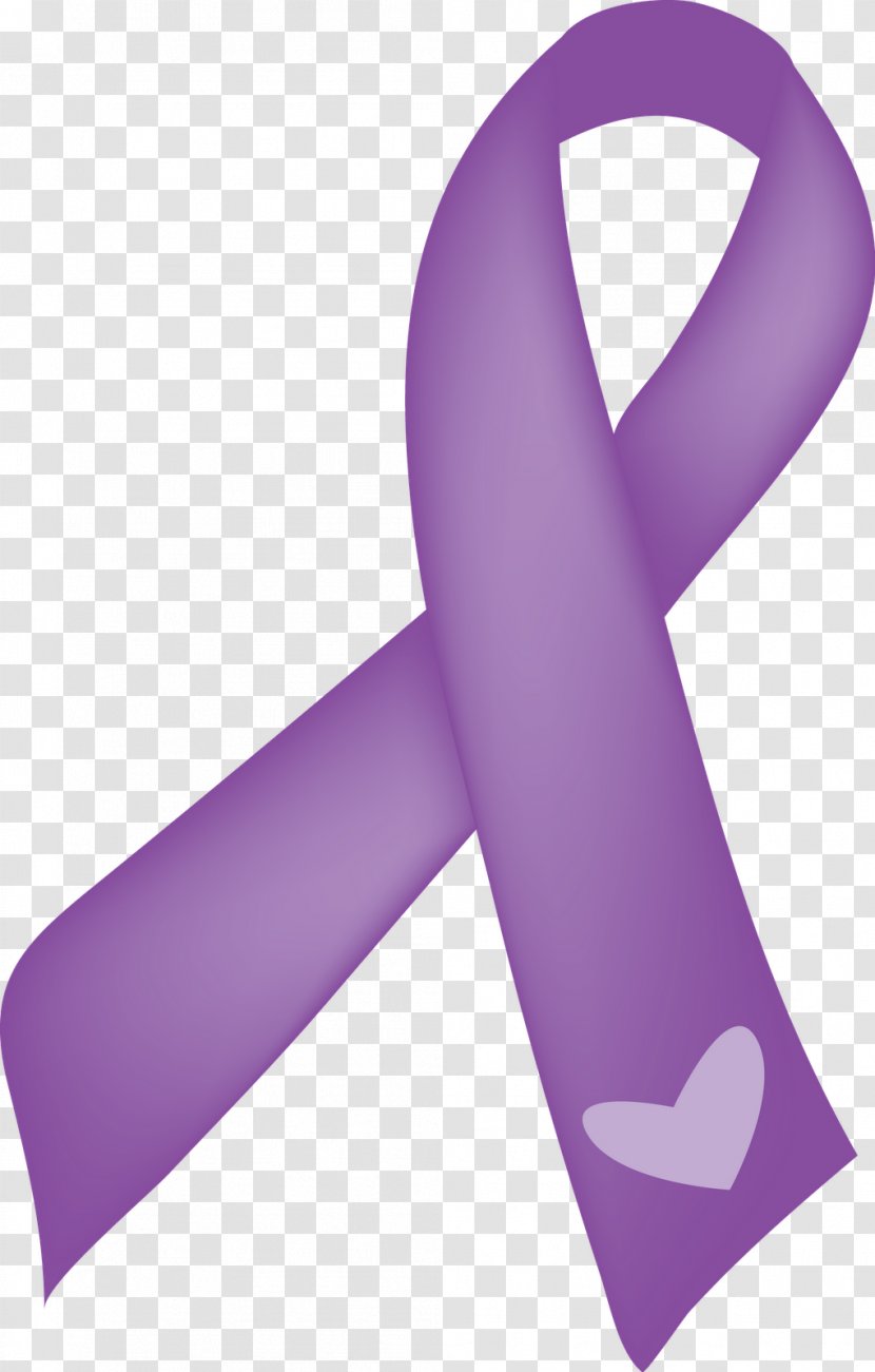 T-shirt Thyroid Cancer Awareness Ribbon - Purple Transparent PNG