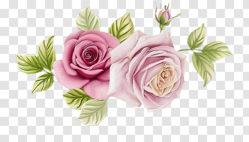 Garden Roses Flower Clip Art - Decoupage Transparent PNG