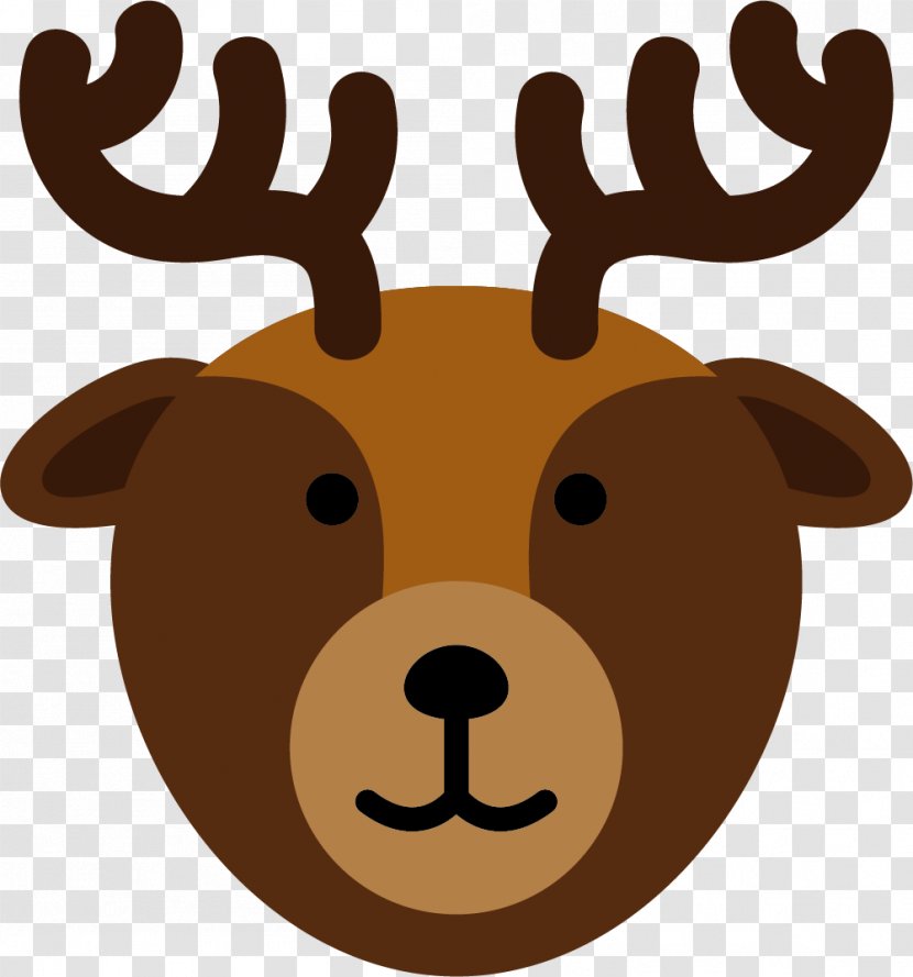 Reindeer Silhouette Illustration - Bear - Stag Deer Head Transparent PNG