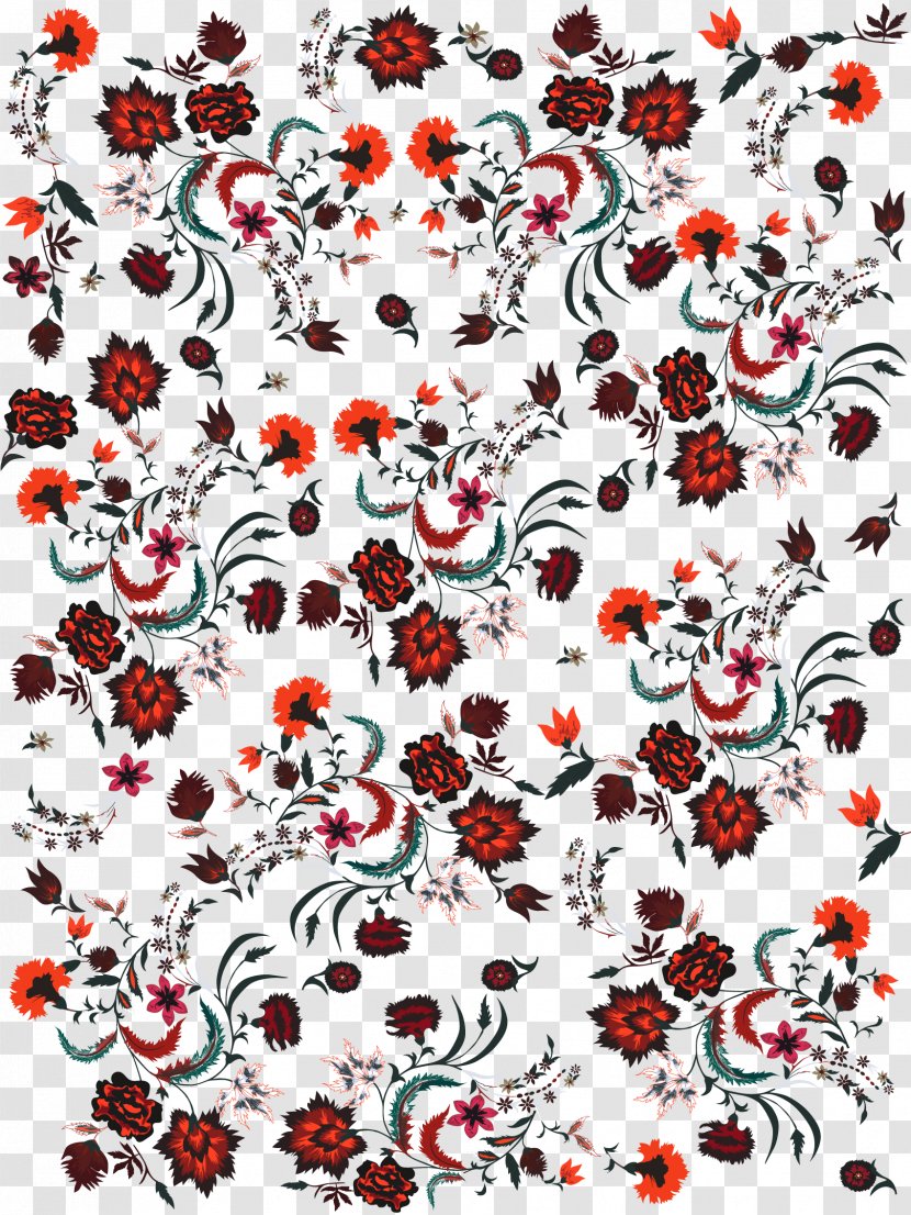 Pattern Floral Design Textile Font - Petal - Vine And Branches Transparent PNG