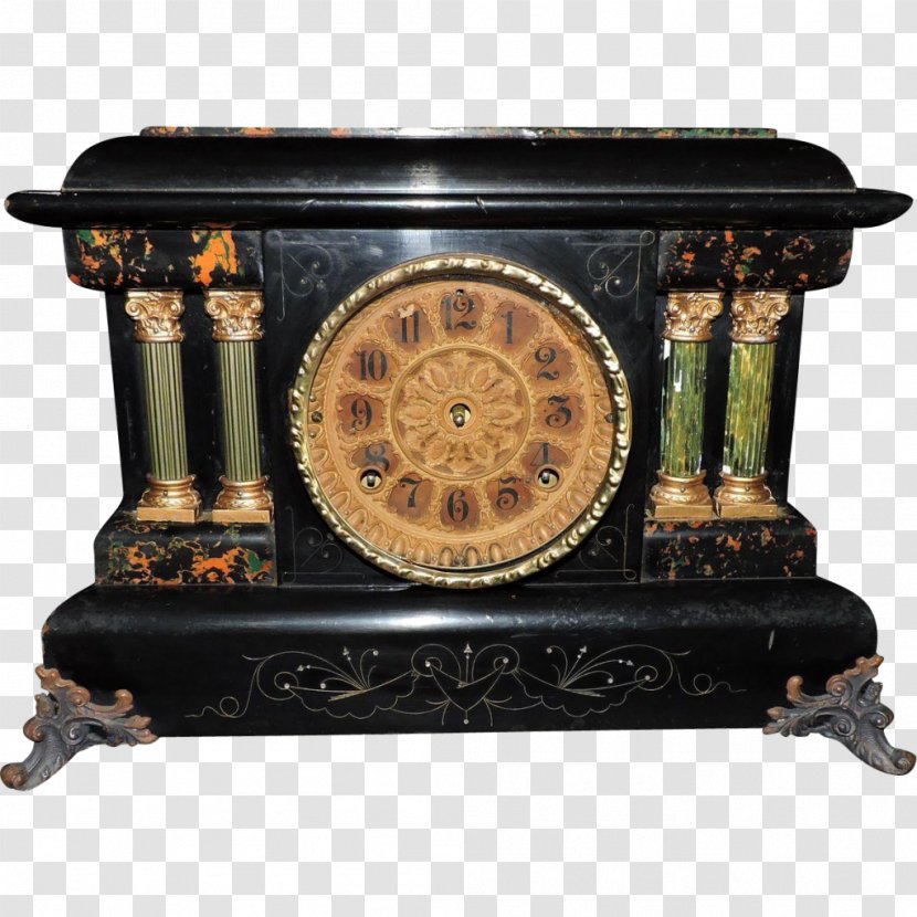 Fireplace Mantel Clock Antique Furniture Transparent PNG