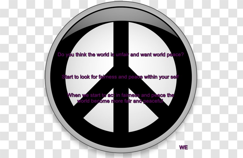 Peace Symbols Campaign For Nuclear Disarmament Hippie Flag - Purple - Symbol Transparent PNG