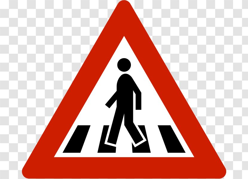 Norway Pedestrian Crossing Tram Road Traffic Sign - Zebra Transparent PNG