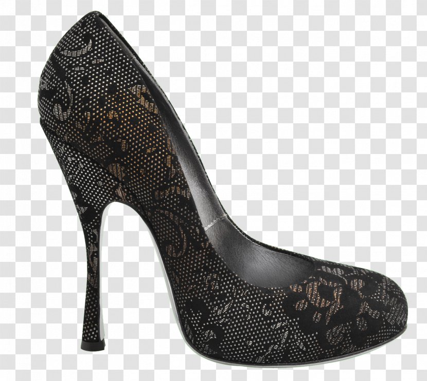 High-heeled Footwear Shoe - Material - Black Pattern High Heels Free To Pull Transparent PNG