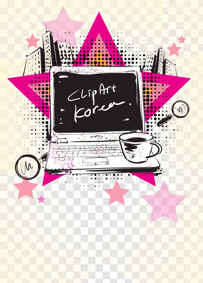 Laptop Poster Computer Art - Brand - Computers & Coffee Background Clip Transparent PNG