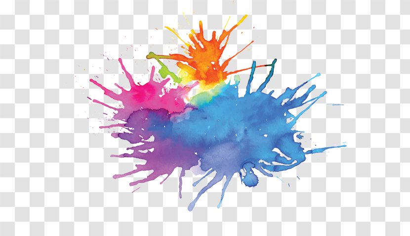Watercolor Splash Background - Color - Oil Paint Ink Transparent PNG