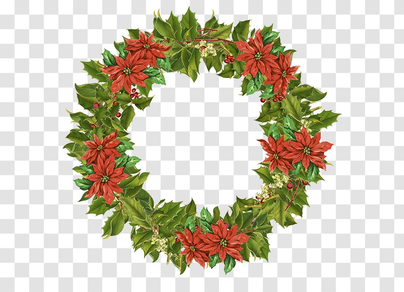 Wreath Christmas Decoration - Ribbon - Watercolor Transparent PNG