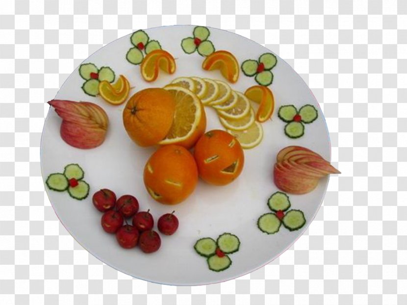 Platter Auglis Creativity Designer - Dishware - Orange Smiley Flower Fruit Creative Transparent PNG