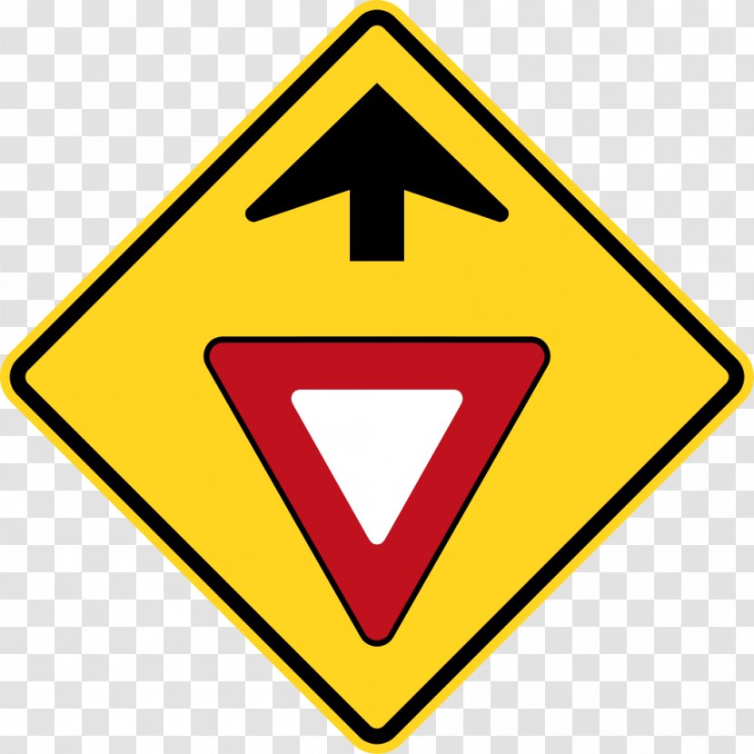 Yield Sign Warning Stop Traffic - Pedestrian Crossing - Road Transparent PNG