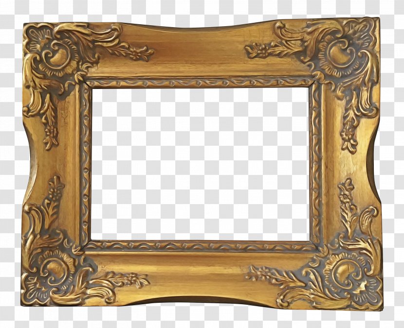 Wood Frame - Antique - Metal Carving Transparent PNG