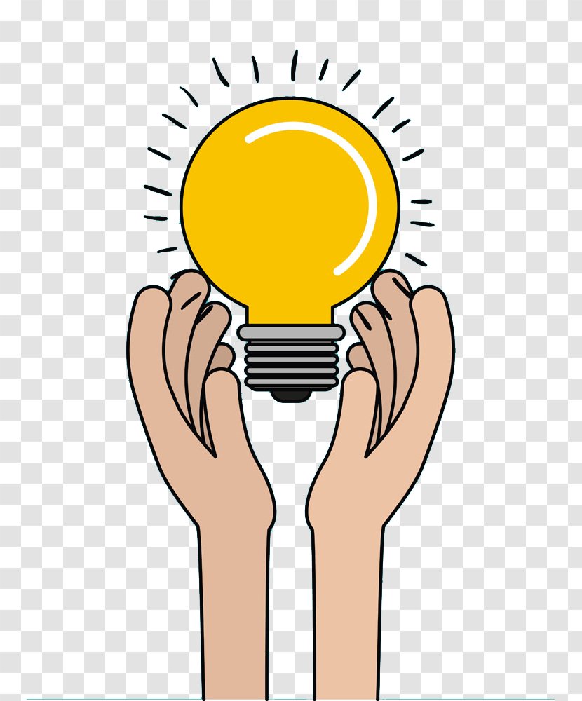 Incandescent Light Bulb Fixture - Head - Cartoon Holding Transparent PNG