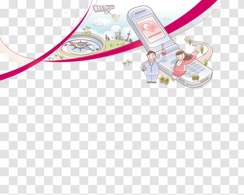 Web Template Page Cartoon - The Characters On Phone Transparent PNG