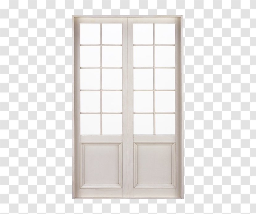 Window Furniture Door Building - Home - White Checkered Double Doors Transparent PNG