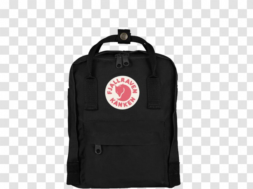 Fjällräven Kånken Mini Backpack Bag - Black Transparent PNG