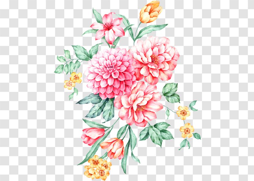 Floral Design Moutan Peony Watercolor Painting Transparent PNG