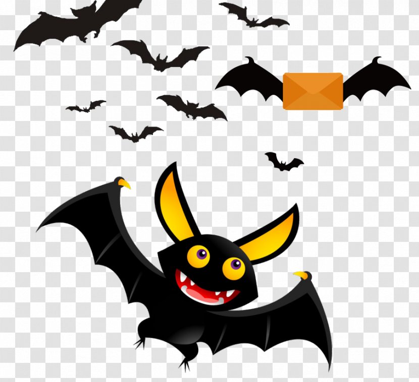 Vampire Bat Flight Clip Art - Windows Metafile - A Group Of Bats Transparent PNG