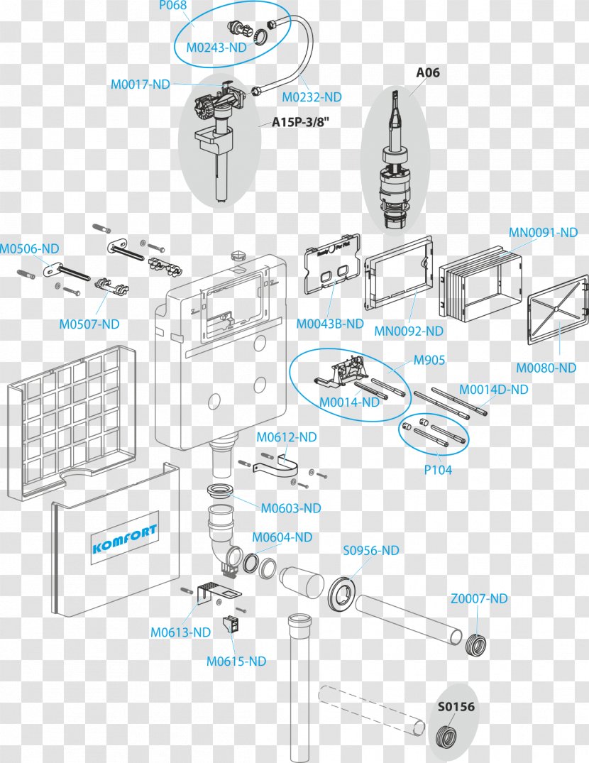 Flush Toilet Bathroom Installation Art Valve - Developing Tank Transparent PNG