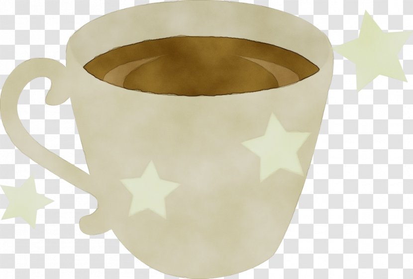 Coffee Cup - Wet Ink - Teacup Beige Transparent PNG
