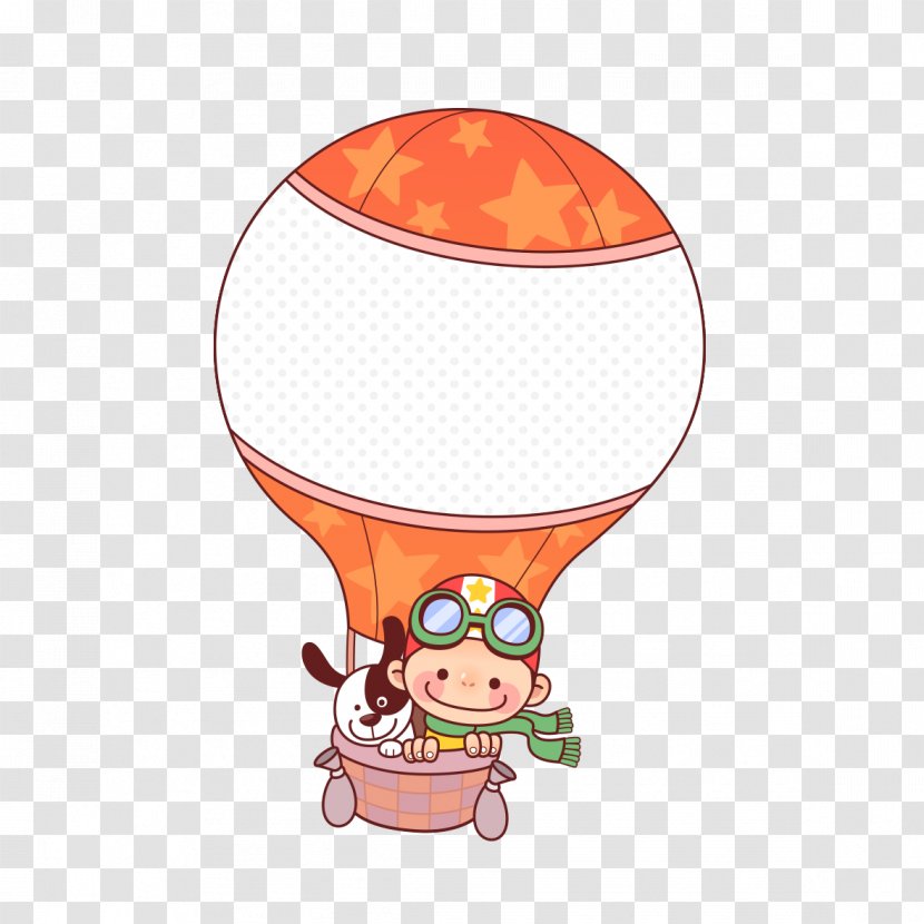 Dog Balloon Cartoon - Orange - People On The Hot Air Transparent PNG