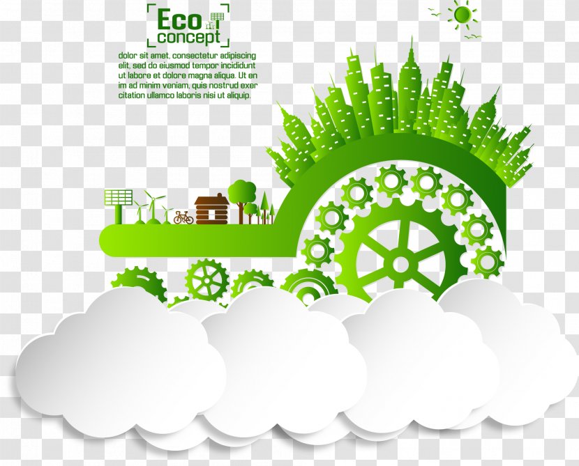 Infographic Ecology - Logo - Vector Green City Transparent PNG