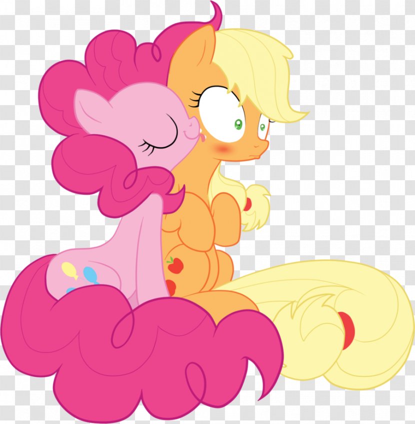 Pinkie Pie Applejack Kiss Pony Horse - Flower Transparent PNG