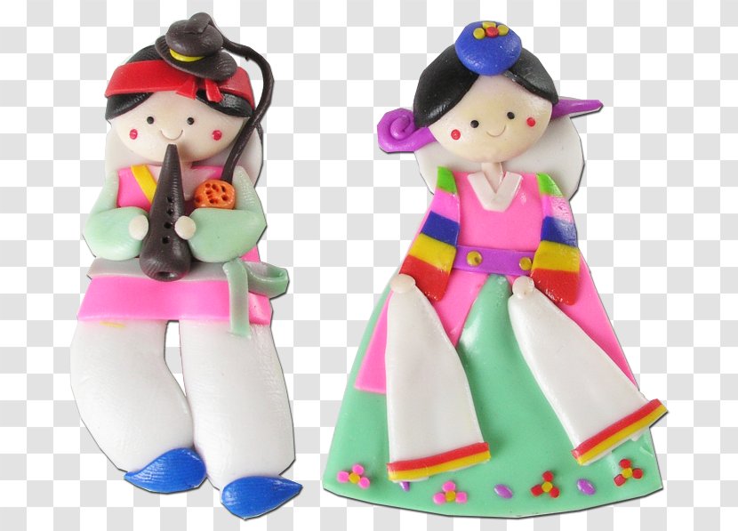 Refrigerator Magnets Doll Craft Hanbok - Korea Transparent PNG