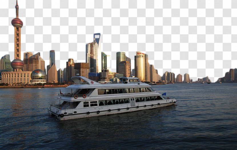 Oriental Pearl Tower The Bund Zhujiajiao Huangpu River Ferry - Motor Ship - Real Shot Bank Transparent PNG