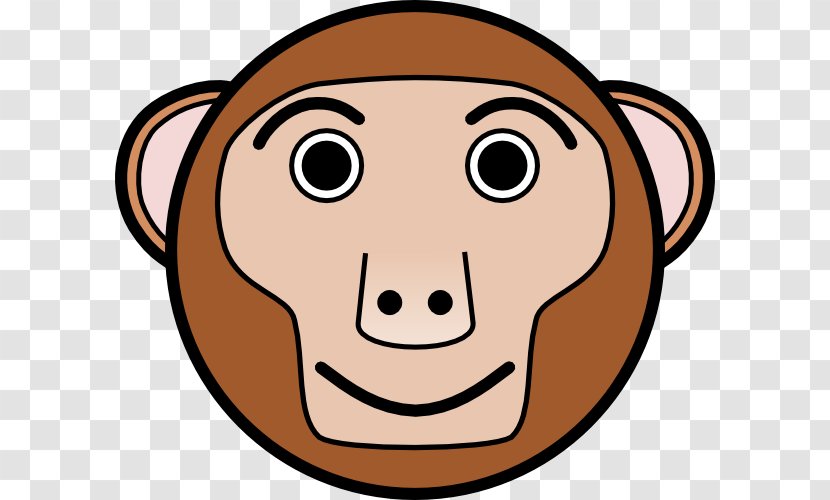 Circle Monkey Clip Art - Smile - Face Cartoons Transparent PNG