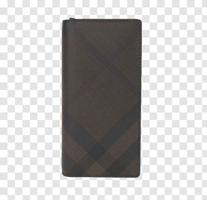 Rectangle Pattern - Brown - Burberry Men's Wallet Transparent PNG