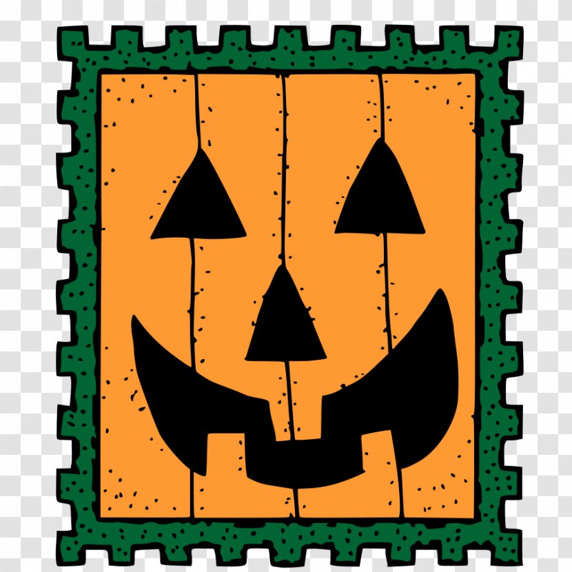 Postage Stamps Halloween Mail Clip Art - Green - Stamp Cliparts Transparent PNG
