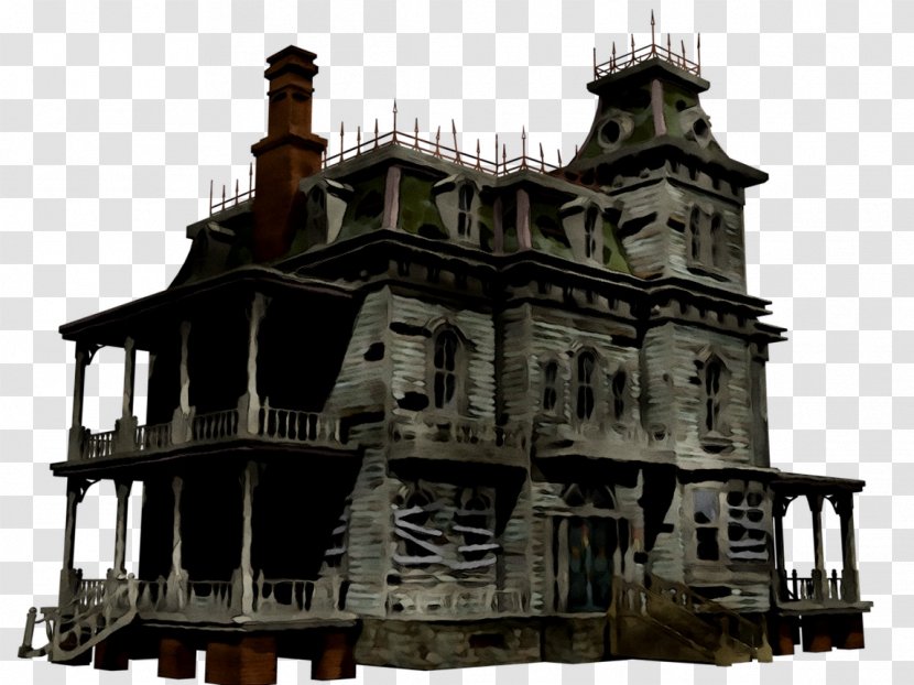 Clip Art Haunted House Image - Victorian - Home Transparent PNG