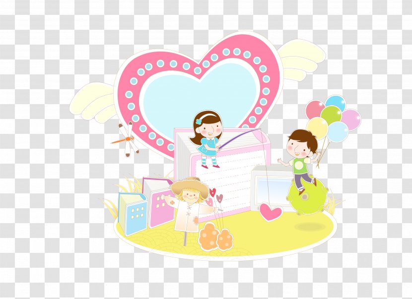 Paper - Logo - Cartoon Pink Child Illustration Transparent PNG