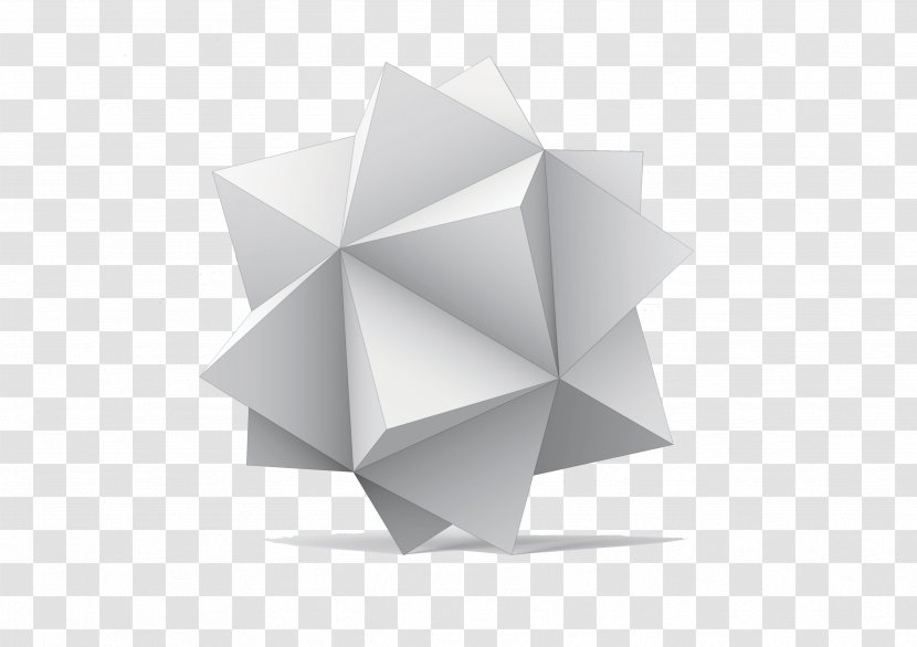 Triangle Solid Geometry Tetrahedron - Black And White - 3D Triangular Pieces Transparent PNG