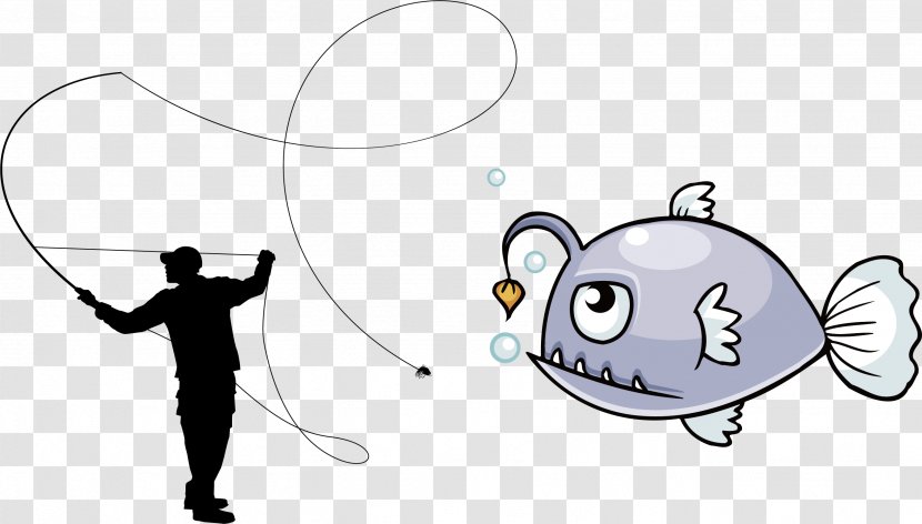 Fishing Rod Illustration - Cartoon - Sketch Transparent PNG