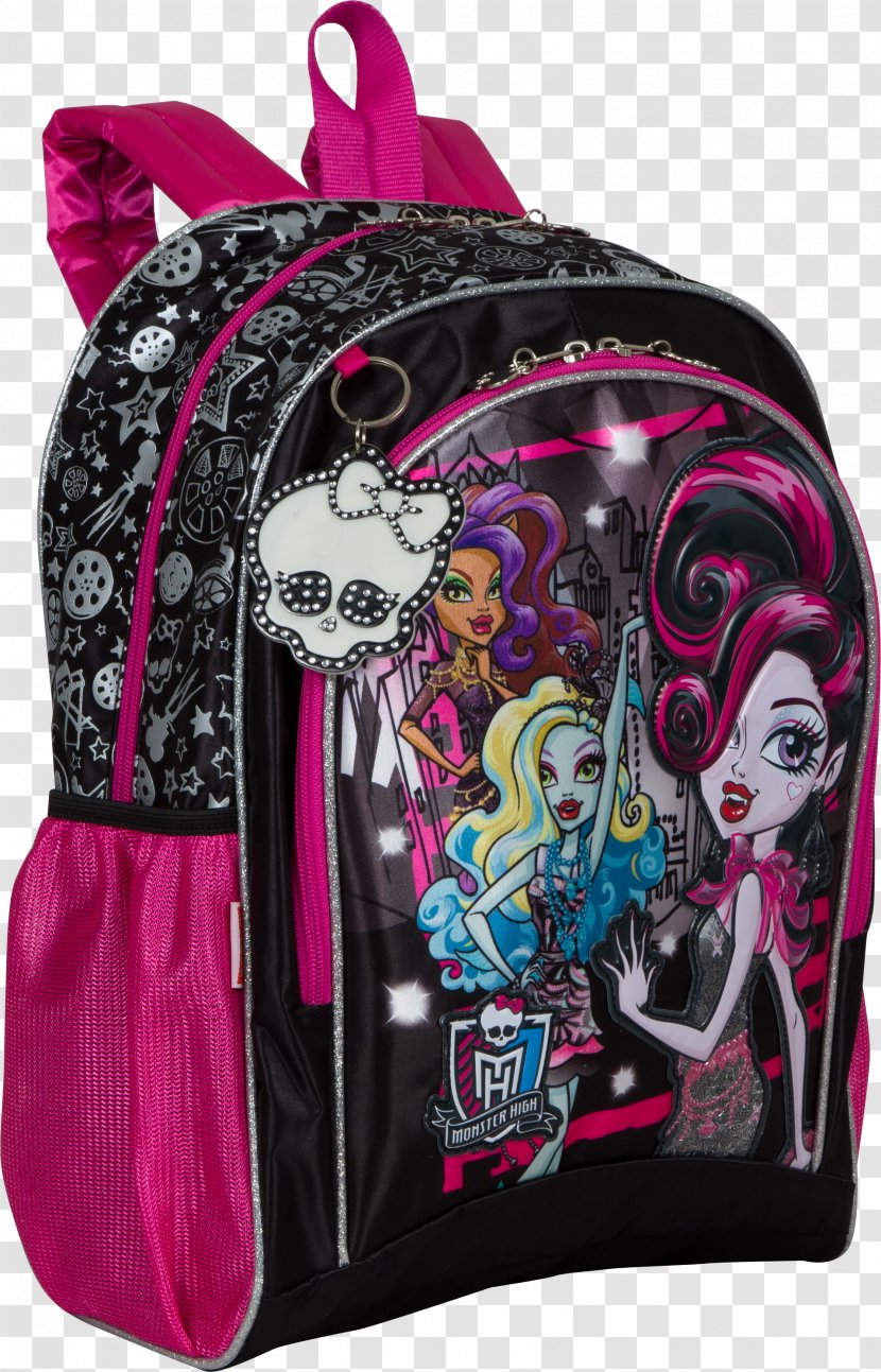 Backpack Monster High Miquelrius AGATHA RUIZ DE LA PRADA BADGES Rucksack Handbag Shoulder Strap - Bag Transparent PNG