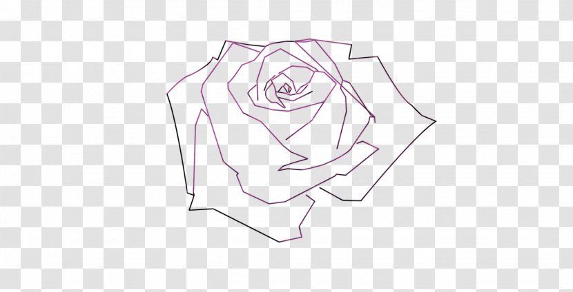 Paper White Sleeve Petal Sketch - Flower - Rose,Line Drawings Transparent PNG