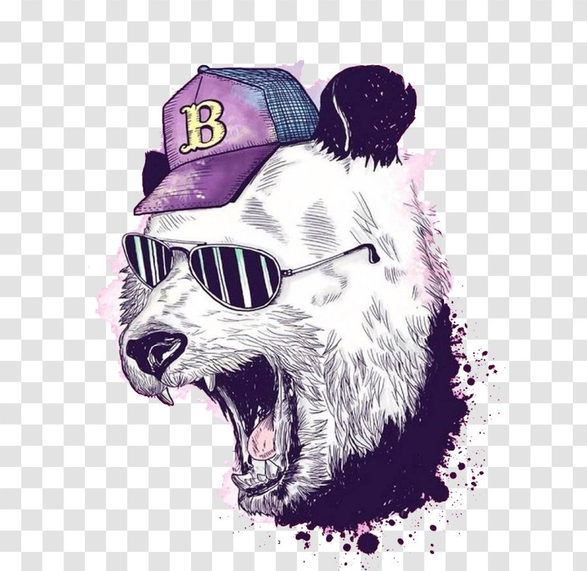 Hero Dvn One Run The Trap Gimme That Beat Illustration - Fictional Character - Hand Painted Panda Transparent PNG