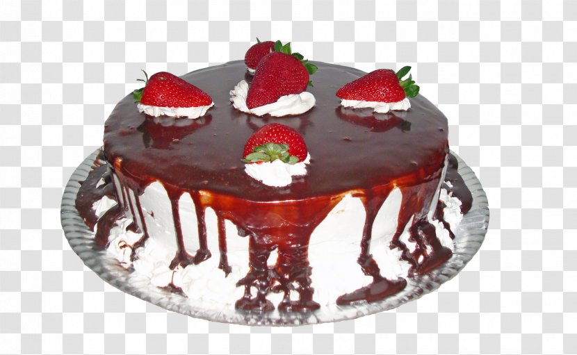 Chocolate Cake Sachertorte Black Forest Gateau Fruitcake - Petit Four Transparent PNG