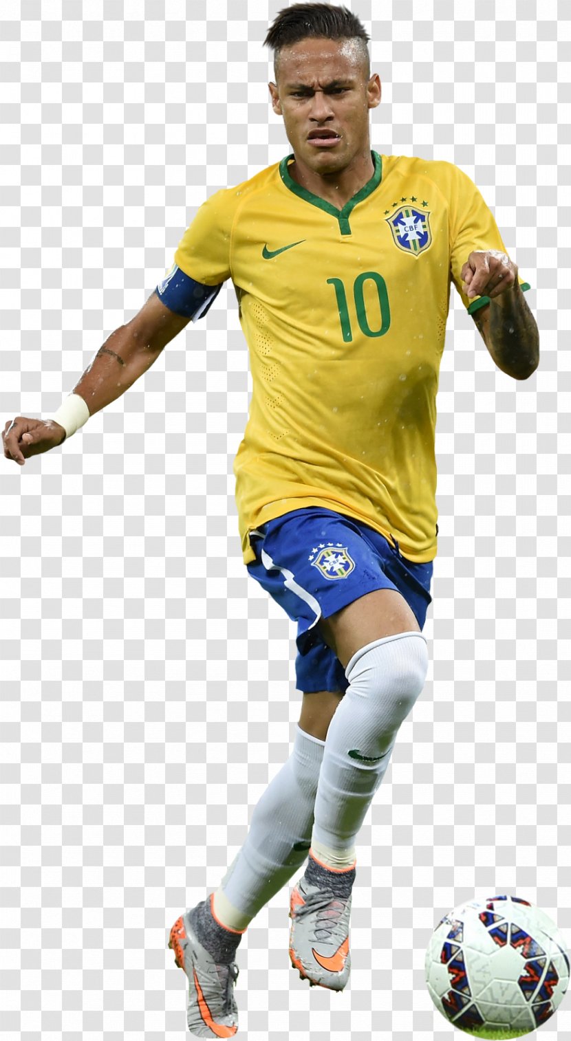 Neymar Brazil National Football Team FC Barcelona 2014 FIFA World Cup - Sports Equipment - Render Athlete Transparent PNG