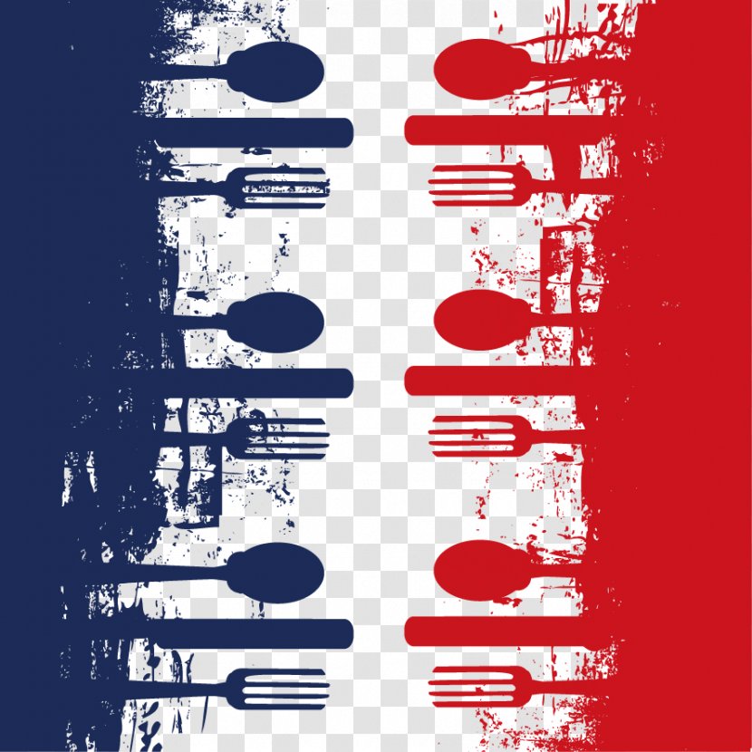 Italian Cuisine French Menu Clip Art - Cutlery Watercolor Transparent PNG