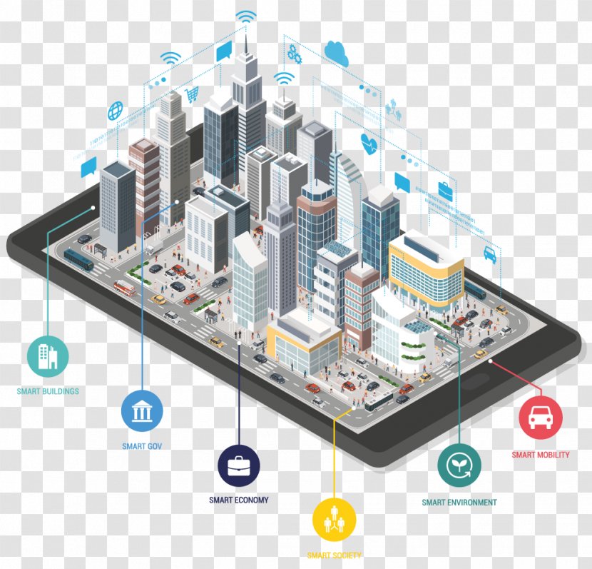 Smart City Internet Of Things Building - Industry Transparent PNG