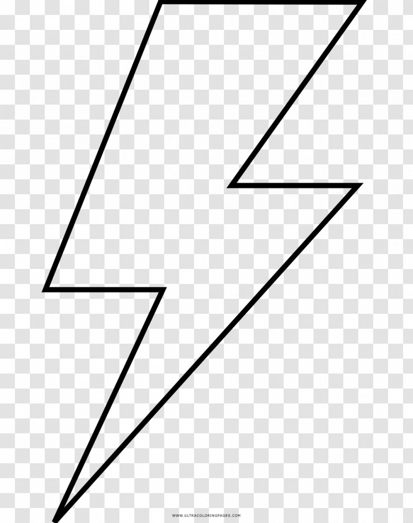 Coloring Book Drawing Lightning Line Art - Black And White Transparent PNG